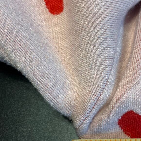 Abbott Elementary Pink Red Heart Cardigan Sweater Women’s Size M - Picture 8 of 8